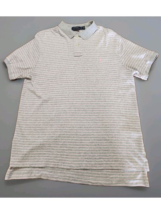 Ralph Lauren Other - Polo Ralph Lauren Men XL Custom Fit Striped Polo Shirt Pink Gray Cotton